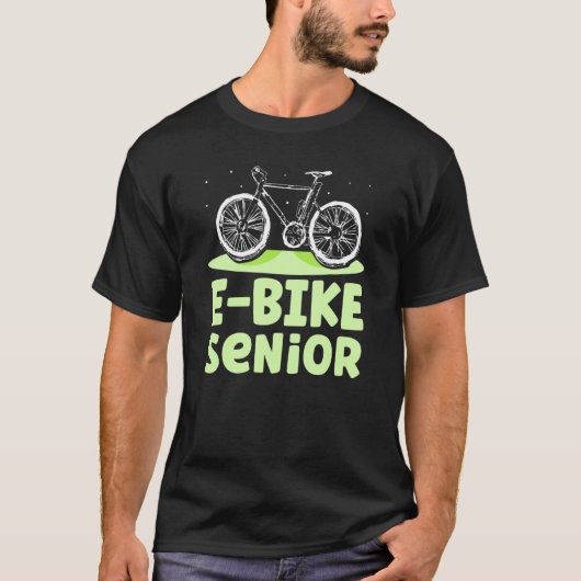 E Bike Senior Biker Electric Biking Cyclist T-Shirt (Vorderseite)