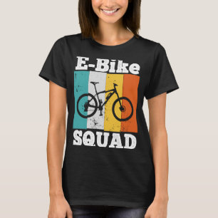E Bike Squad EBike Team E Biking Retro E Bike T-Shirt