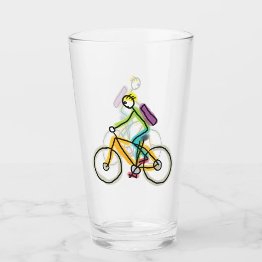 E-Bike Stickman Glas (Vorderseite)