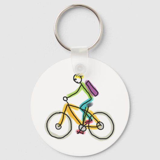 E-bike Stickman Schlüsselanhänger (Vorderseite)