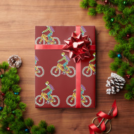 E-Bike-Strichmännchen Geschenkpapier
