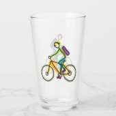 E-Bike-Strichmännchen Glas (Rückseite)