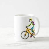 E-Bike-Strichmännchen Kaffeetasse (VorderseiteRechts)