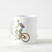 E-Bike-Strichmännchen Kaffeetasse (Vorderseite Links)