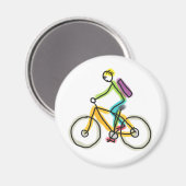 E-Bike-Strichmännchen Magnet (Vorderseite/Rückseite)