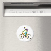 E-Bike-Strichmännchen Magnet (In Situ (Geschirrspüler))