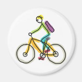 E-Bike-Strichmännchen Magnet