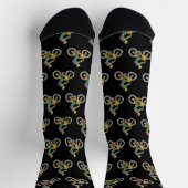 E-Bike-Strichmännchen Socken (Oben)