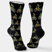 E-Bike-Strichmännchen Socken (Gewinkelt)
