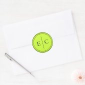 E&C Monogram Green Sticker (Umschlag)