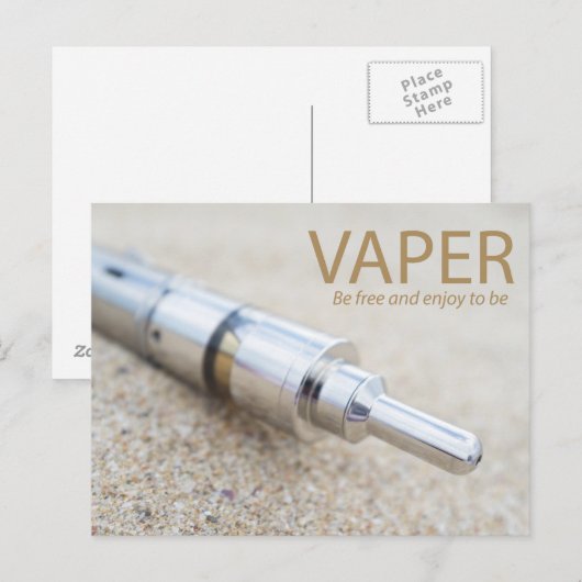 E-cig und Dämpfung Postkarte (Vorne/Hinten)