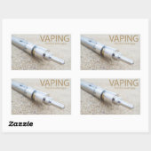E-cig und Dämpfung Rechteckiger Aufkleber (Blatt)