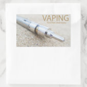 E-cig und Dämpfung Rechteckiger Aufkleber (Tasche)