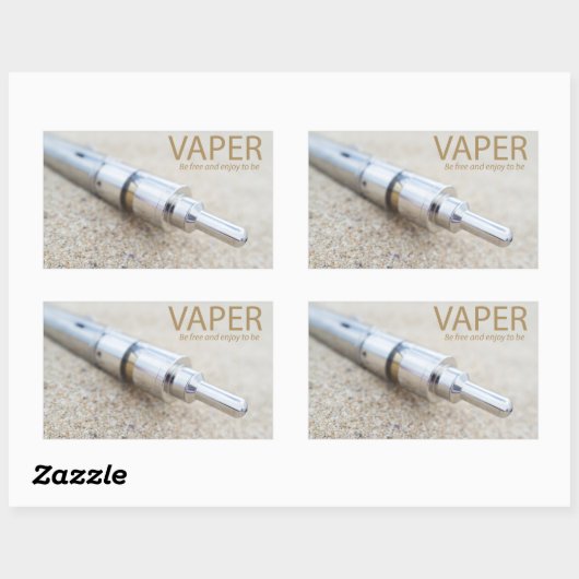 E-cig und Dämpfung Rechteckiger Aufkleber (Blatt)