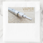E-cig und Dämpfung Rechteckiger Aufkleber (Tasche)
