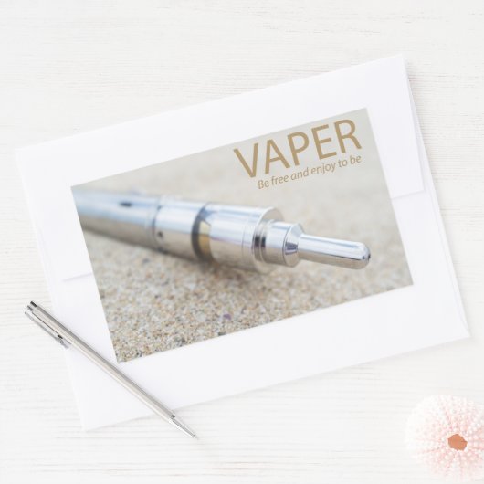 E-cig und Dämpfung Rechteckiger Aufkleber (Umschlag)