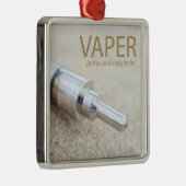 E-cig und Dämpfung Silbernes Ornament (Rechts)