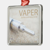 E-cig und Dämpfung Silbernes Ornament (Links)