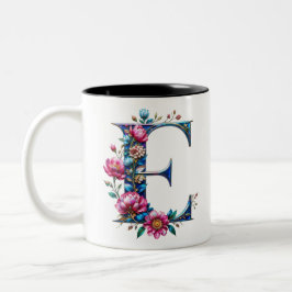 E Coffee Tasse - Blumendesign für Geschenke