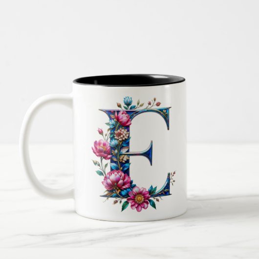 E Coffee Tasse - Blumendesign für Geschenke (Links)