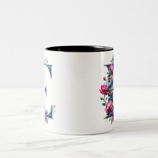 E Coffee Tasse - Blumendesign für Geschenke (Mittel)