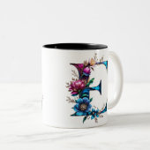 E Coffee Tasse - Blumendesign für Geschenke (VorderseiteRechts)