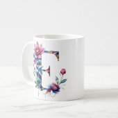 E Coffee Tasse - Blumendesign für Geschenke (Vorderseite Links)