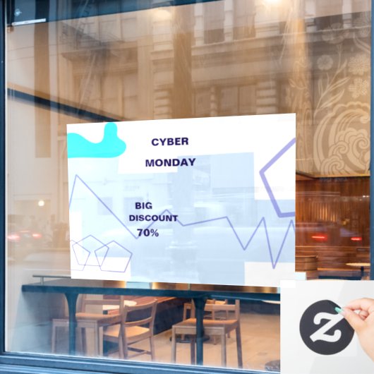E-commerce Cyber Monday Deal Fensteraufkleber (Café-Fenster)