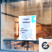 E-commerce Cyber Monday Deal Fensteraufkleber (Café-Fenster)