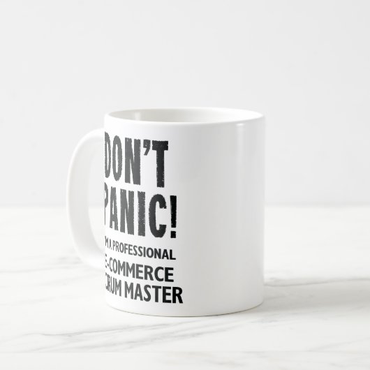 E Commerce Scrum Master Kaffeetasse (Vorderseite Links)