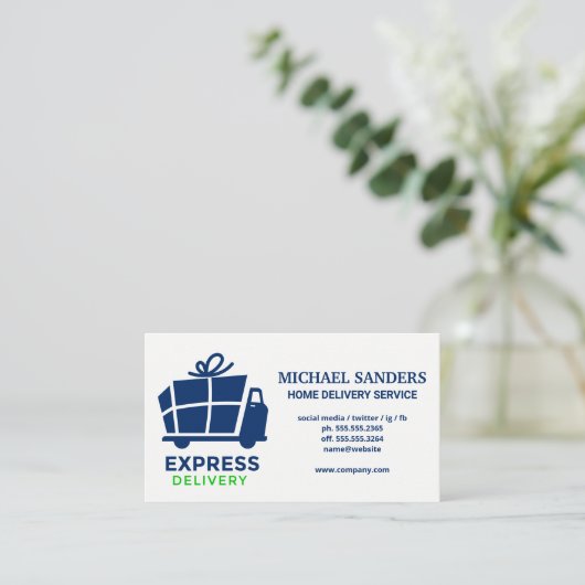 E-Commerce/Zuhause Delivery Service Visitenkarte (Stehend Vorderseite)