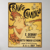 E. Debray Champagne Advertisement Poster (Vorne)