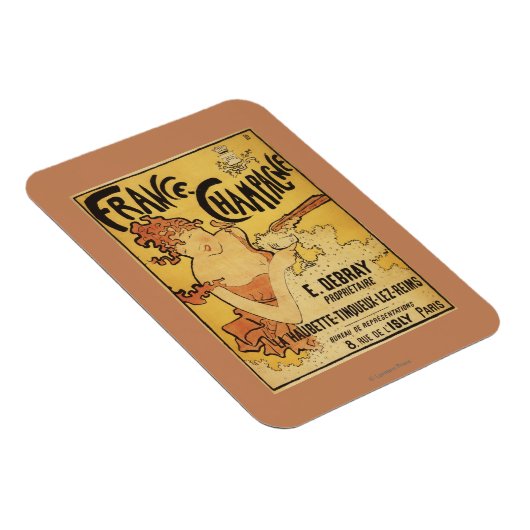 E. Debray Champagne Advertisement Poster Magnet (Rechte Seite)