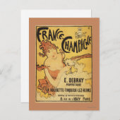 E. Debray Champagne Advertisement Poster Postkarte (Vorne/Hinten)