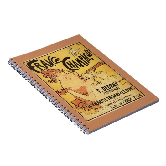 E. Debray Champagne Werbeplakat Notizblock (Rechte Seite)