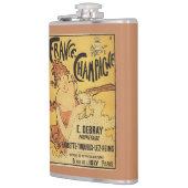 E. Debray Champagner-Werbeplakat Flachmann (Links)