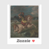 E. Delacroix - Marokkanisches Pferd durch ein Ford Aufkleber (Blatt)