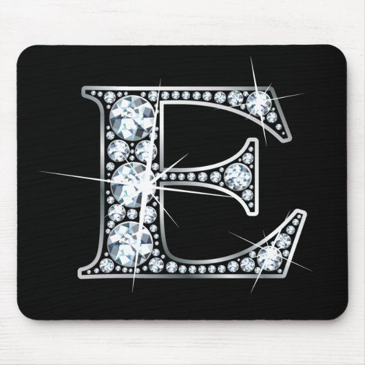 "E" Diamond Bling Mousepad (Vorne)