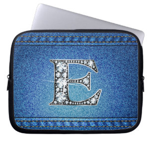 E "Diamond" Denim Stitching Electronics Bag Laptopschutzhülle