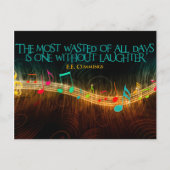 E. E. Cummings Inspiration Zitat "Lachen" Postkarte (Vorderseite)