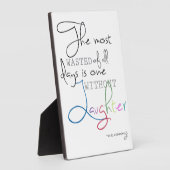 E.E. Cummings Laughter Quote Plaque Fotoplatte (Seite)