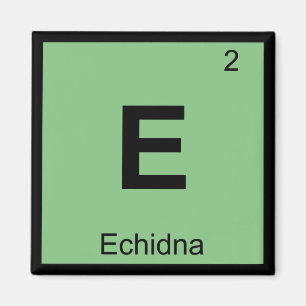 E - Echidna Griechisches Chemie-Periodensystem-Sym Magnet