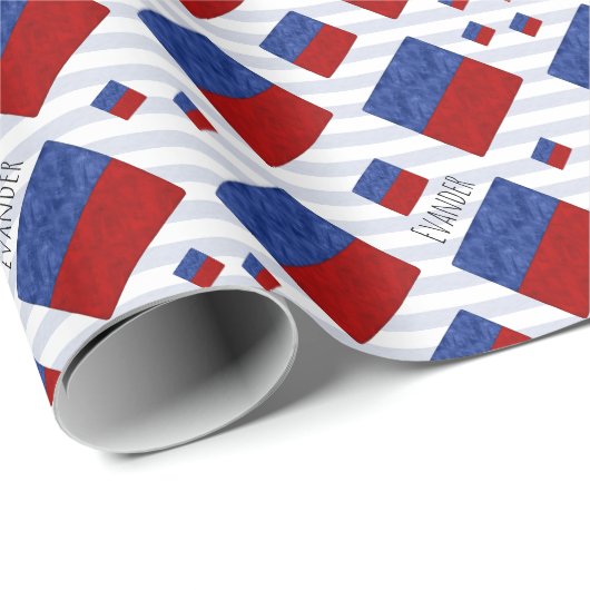 E Echo-Kennzeichen | Seecode Geschenkpapier (Rolleneckpunkt)