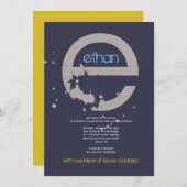 E Einladung zur ersten Sammlung Bat Bar Mitzvah (Vorne/Hinten)