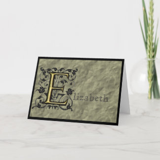 E - Embossed Vintage Monogram