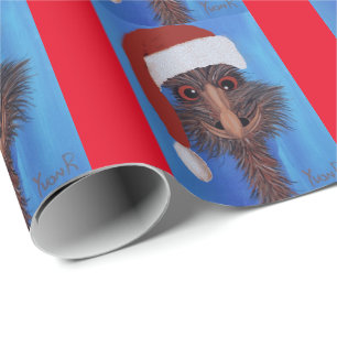 E-Emu-Weihnachtswackelpapier Geschenkpapier