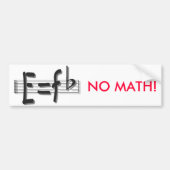 e eq F flacher Autoaufkleber kein Mathe (Vorne)