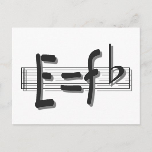 e eq F flat FOR UPLOADwhitwith shadow PNG Postkarte (Vorderseite)