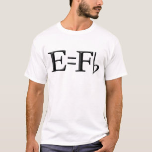 E=f flach für helle Farben T-Shirt