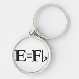e=f flaches kechain schlüsselanhänger